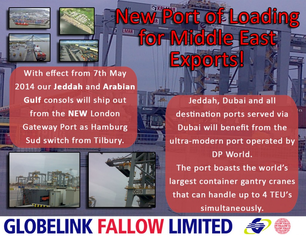 New Port of Loading for Middle East Exports! Globelink Fallow Limited
