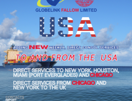 NEW Weekly, Direct Consol Services To and From the USA